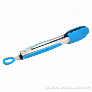 13.9-inch Silicone Food Tongs in Blue